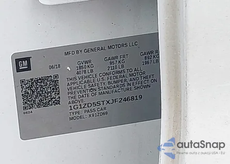 2018 Chevrolet Malibu Lt from USA, damaged, VIN 1G1ZD5STXJF246819